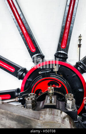 Detail of the restored Victorian beam engine in Markfield Museum, Markfield Park, Tottenham, London, UK Stock Photo