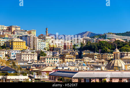 View of Genoa city - Italy, Liguria Stock Photo