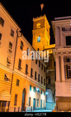 Tower of Palazzo Ducale in Genoa, Italy Stock Photo