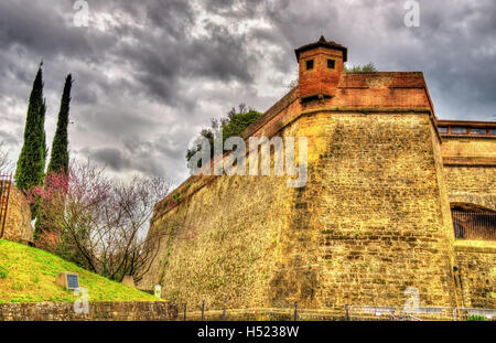 Walls of the Forte di Belvedere in Florence - Italy Stock Photo