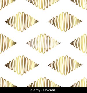Abstract gold hand drawn pattern. Vector seamless background. Stock Vector