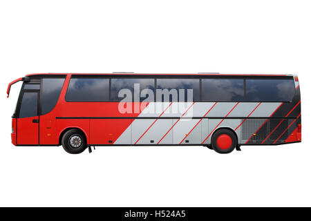Back Red Bus Classical red bus, isolated on white background Stock Photo - Alamy