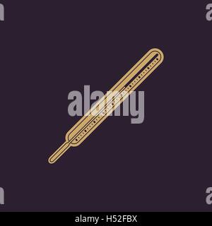 The medical thermometer icon. Stock Vector