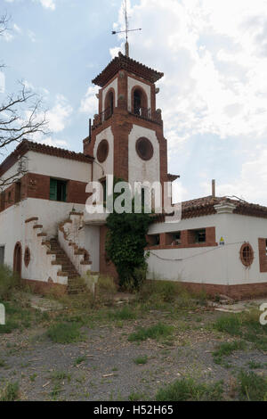 Abandoned train station. Caminreal. Jiloca region. Teruel. Spain Stock Photo