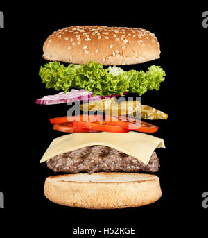 Delicious grilled burger Stock Photo