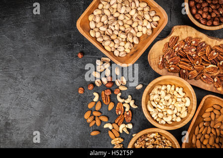 Assortment of nuts Stock Photo