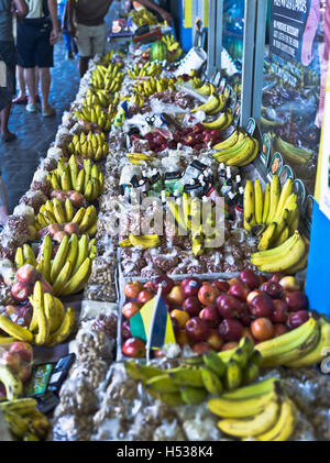dh Kingstown ST VINCENT CARIBBEAN Fruit and nut market stall display Stock Photo