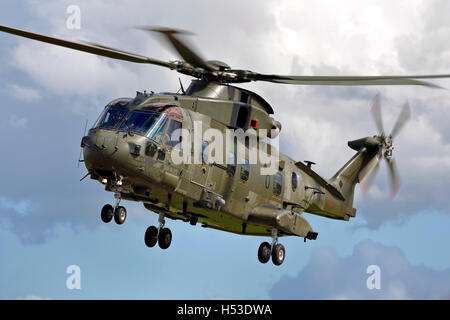 A Royal Air Force AgustaWestland Merlin HC.3 helicopter at the RNAS Yeovilton International Air Day 2nd July 2016. Stock Photo
