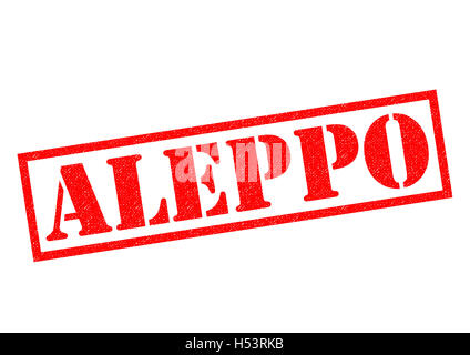 ALEPPO red Rubber Stamp over a white background. Stock Photo