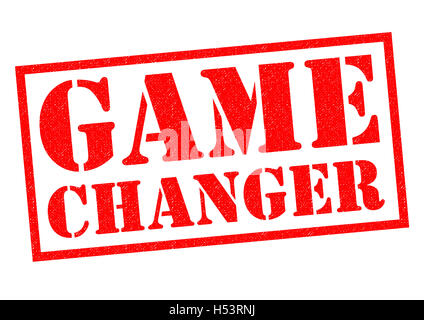 GAME CHANGER red Rubber Stamp over a white background. Stock Photo