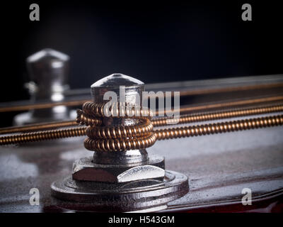 Guitar tuner machine head Stock Photo