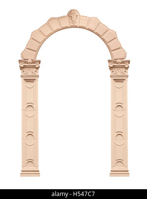 Beautiful antique arch isolated on white background Stock Photo - Alamy