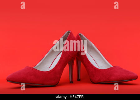 Red High Heel Shoes Stock Photo