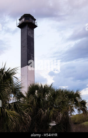 Sullivan's Island Lighthouse on Sullivan's Island, South Carolina Stock Photo