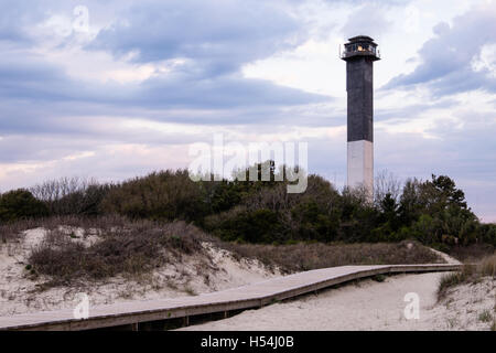 Sullivan's Island Lighthouse on Sullivan's Island, South Carolina Stock Photo