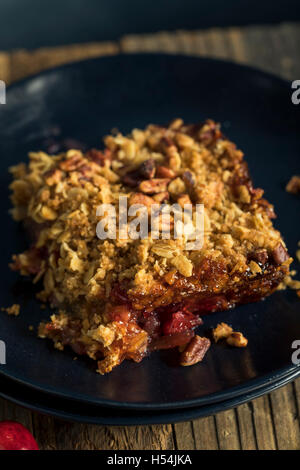 Homemade Cranberry Apple Cobbler Crumble Ready to Eat Stock Photo