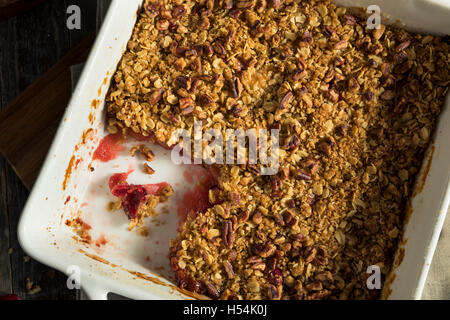 Homemade Cranberry Apple Cobbler Crumble Ready to Eat Stock Photo