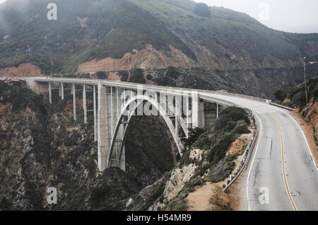 Bixby Bridge Big Sur California Coast Stock Photo