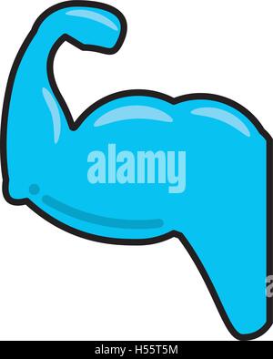 hand muscle silhouette icon Stock Vector