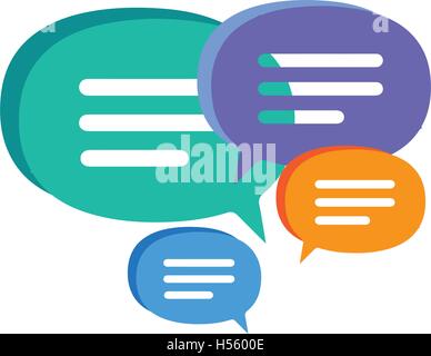 Colorful Speech Bubbles Concept Design. Stock Vector