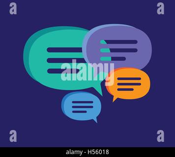 Colorful Speech Bubbles Concept Design. Stock Vector