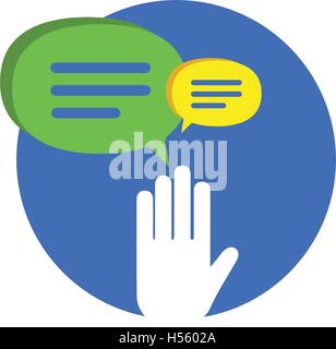 Talk and Chat Ban Concept Design Stock Vector