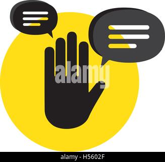 Talk and Chat Ban Concept Design Stock Vector