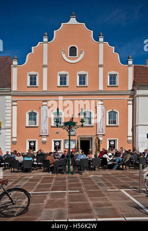 Old house, Tullner Hauptplatz square, Tulln, Lower Austria, Austria, Europe Stock Photo