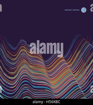 Abstract graphics, Technological sense vector illustration. Stock Vector