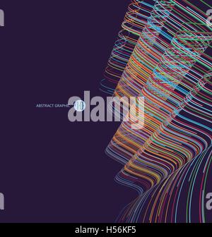 Abstract graphics, Technological sense vector illustration. Stock Vector