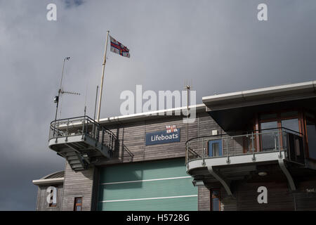 The Shoreham RNLI Lifeboat Station in Shoreham, West Sussex, England. Stock Photo