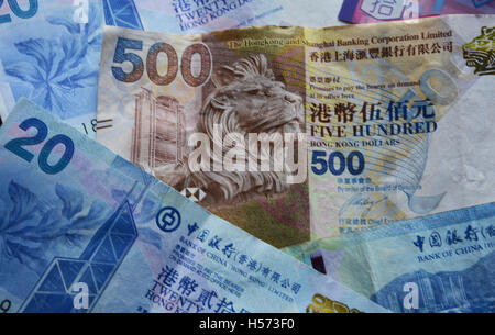 Hong Kong dollar notes Stock Photo