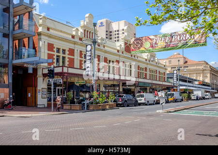 The exterior facade of the Adelaide Central Market, Australia. Stock Photo