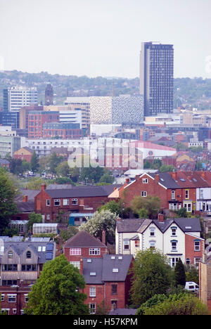 Sheffield, UK 03 May 2014: Meersbrook Park offers stunning views over the city of Sheffield, Yorkshire, UK Stock Photo