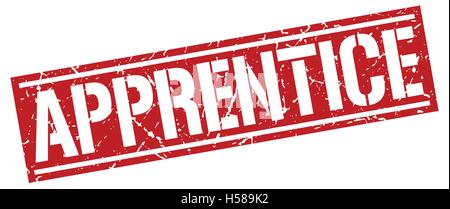 apprentice square grunge stamp Stock Vector
