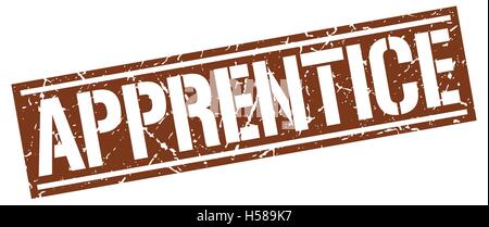 apprentice square grunge stamp Stock Vector
