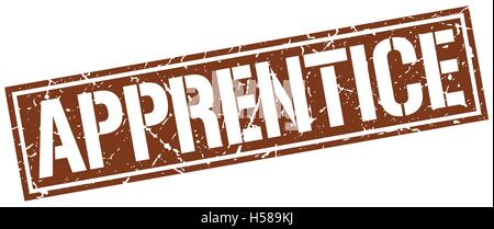 apprentice square grunge stamp Stock Vector