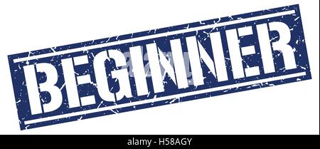 beginner stamp. beginner square grunge sign. beginner Stock Vector ...