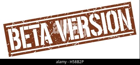 beta version square grunge stamp Stock Vector