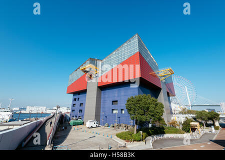 Osaka, Japan - November 30, 2015: Osaka Aquarium Kaiyukan located in the ward of Minato in Osaka, Japan, at the Osaka Bay. Stock Photo