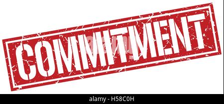 commitment square grunge stamp Stock Vector