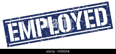 employed square grunge stamp Stock Vector