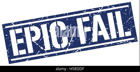 epic fail square grunge stamp Stock Vector