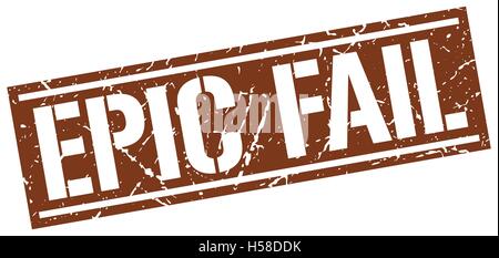 epic fail square grunge stamp Stock Vector