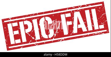 epic fail square grunge stamp Stock Vector