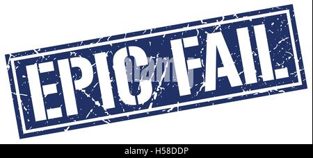 epic fail square grunge stamp Stock Vector
