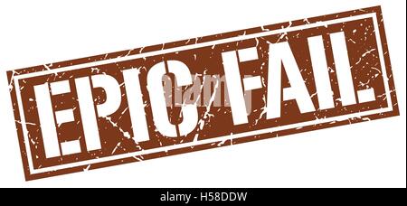 epic fail square grunge stamp Stock Vector
