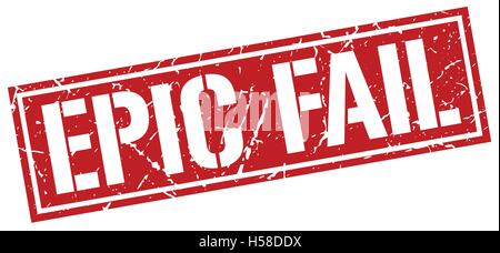 epic fail square grunge stamp Stock Vector
