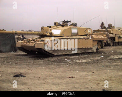 12th April 2003 British FV4034 Challenger 2 tanks on the outskirts of ...