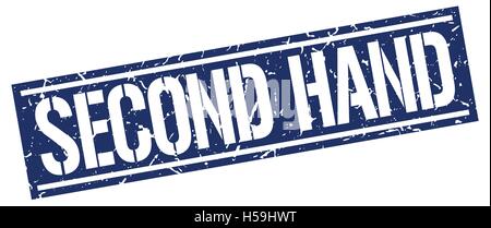 second hand square grunge stamp Stock Vector